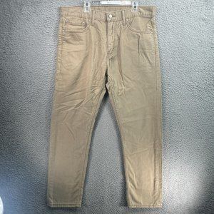 Levis 508 Regular Fit Tapered Beige Denim Jeans Mens Size 33x30 White Tab Pants